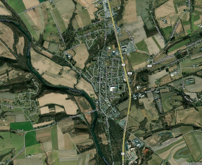 Map of Shoemakersville
