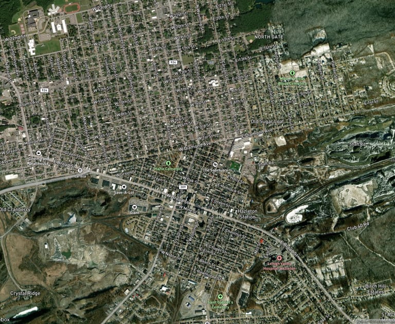 Map of Hazleton