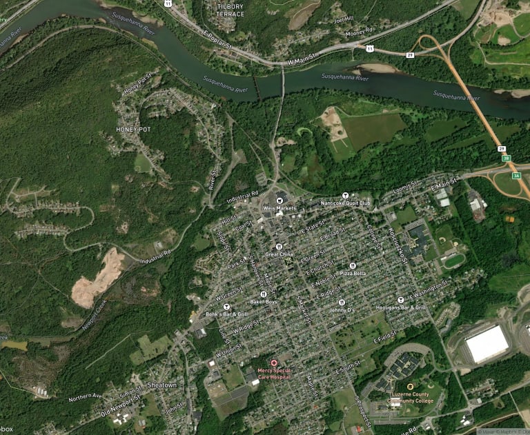 Map of Nanticoke