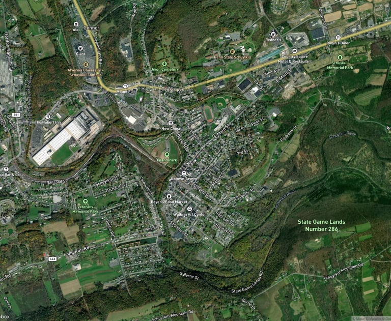 Map of Schuylkill Haven