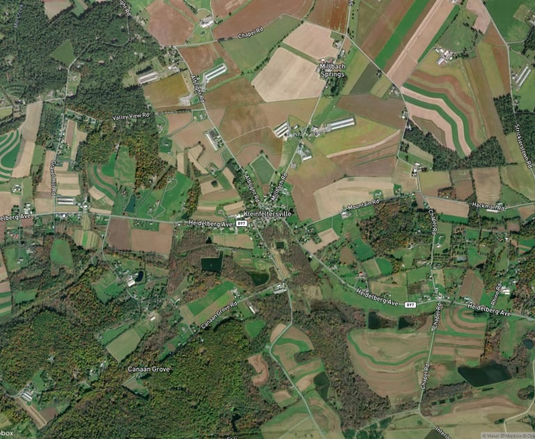 Map of Kleinfeltersville