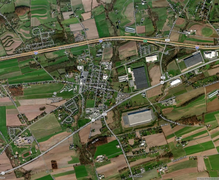 Map of Fredericksburg