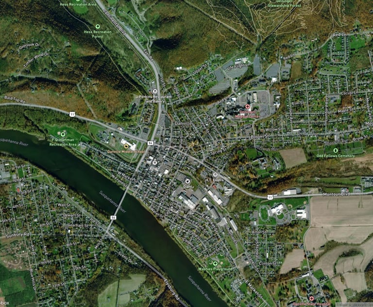 Map of Danville