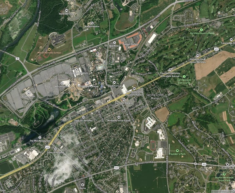 Map of Hershey