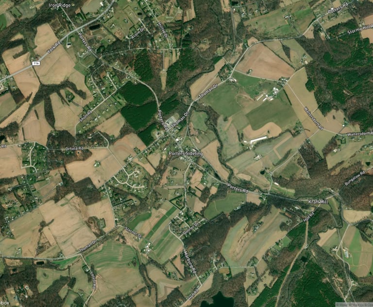 Map of Porters Sideling