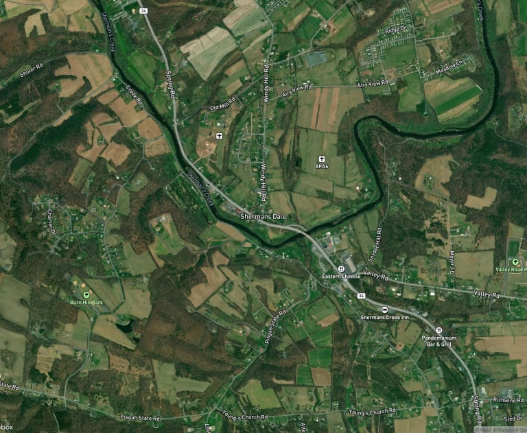 Map of Shermans Dale