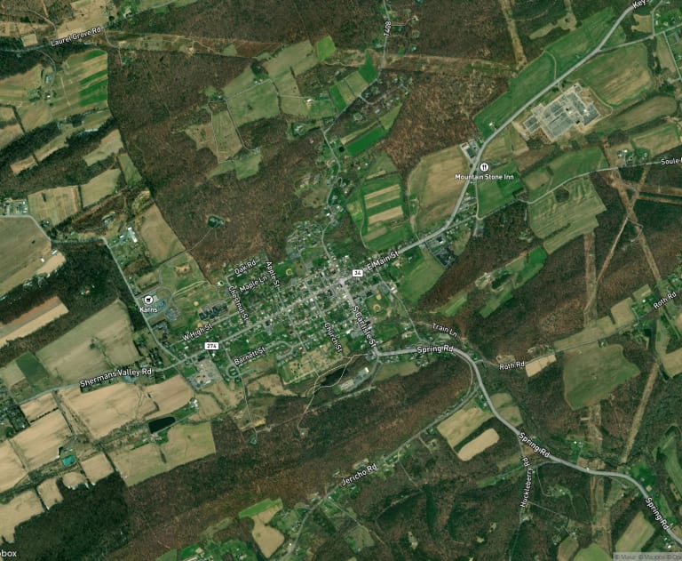 Map of New Bloomfield