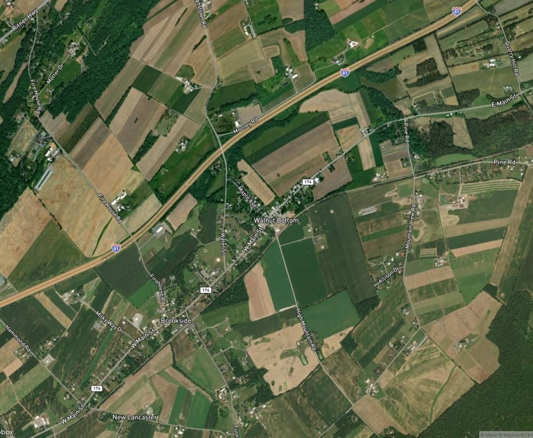 Map of Walnut Bottom