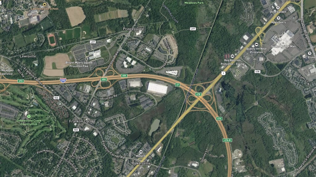 Map of Mercer County