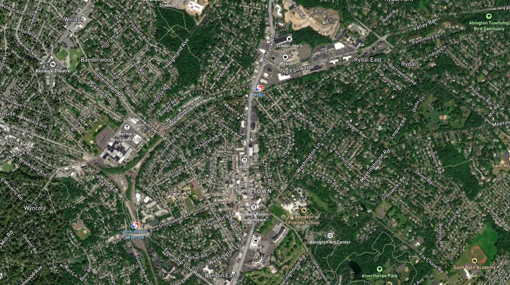Map of Jenkintown