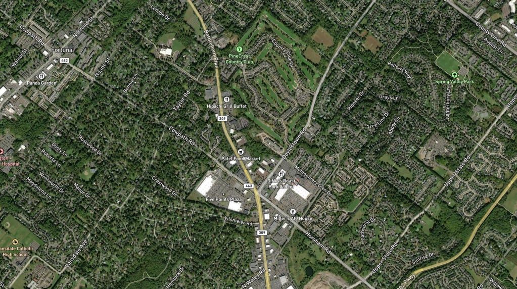 Map of Montgomeryville