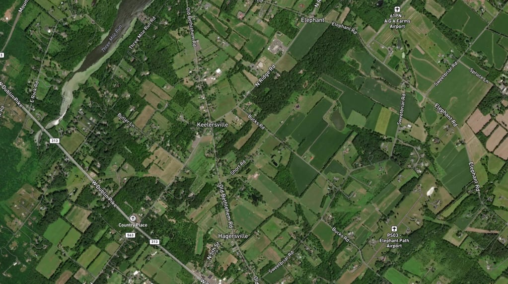 Map of Bucks County