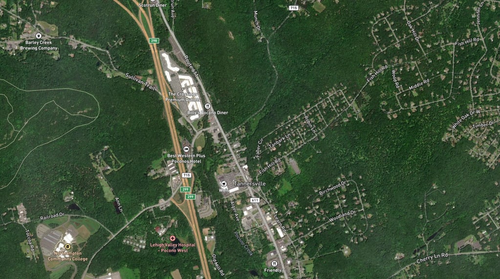 Map of Tannersville