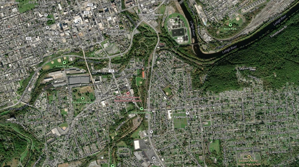 Map of Lehigh Valley