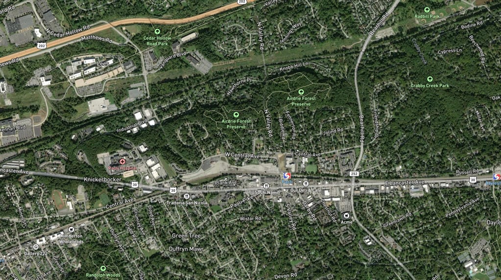 Map of Paoli