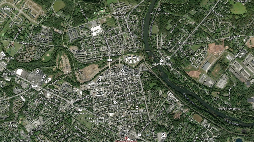 Map of Phoenixville