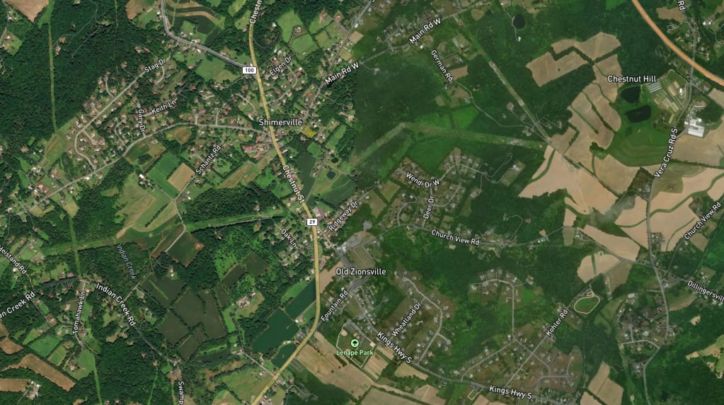 Map of Old Zionsville