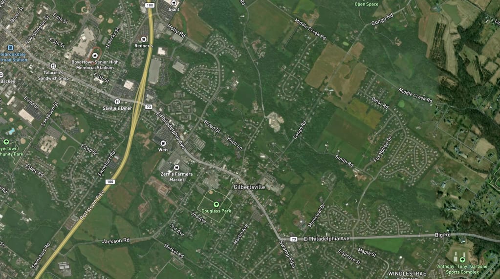 Map of Gilbertsville