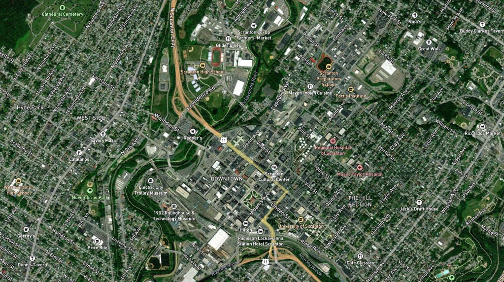 Map of Scranton