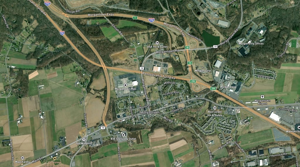 Map of Morgantown