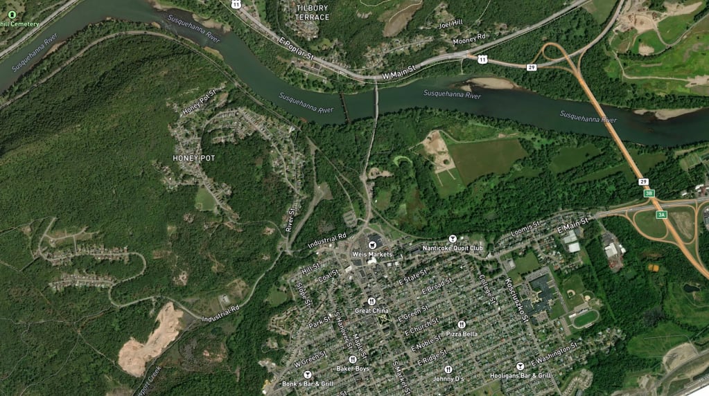 Map of Nanticoke