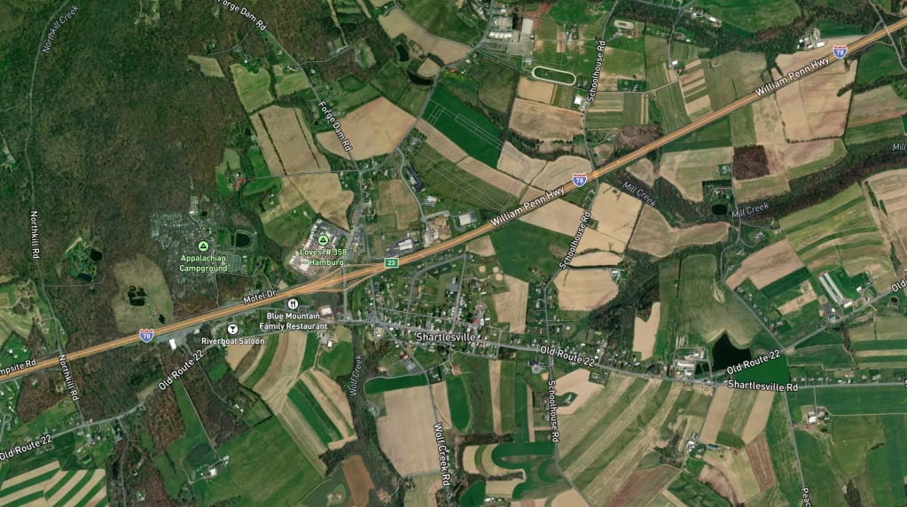 Map of Shartlesville