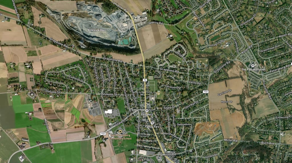 Map of East Petersburg