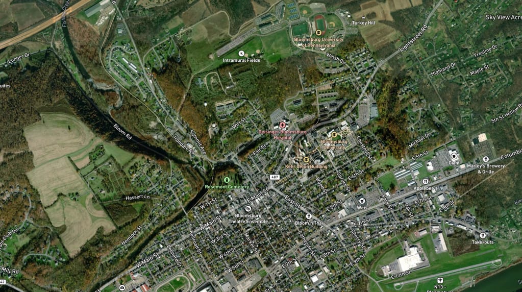 Map of Bloomsburg