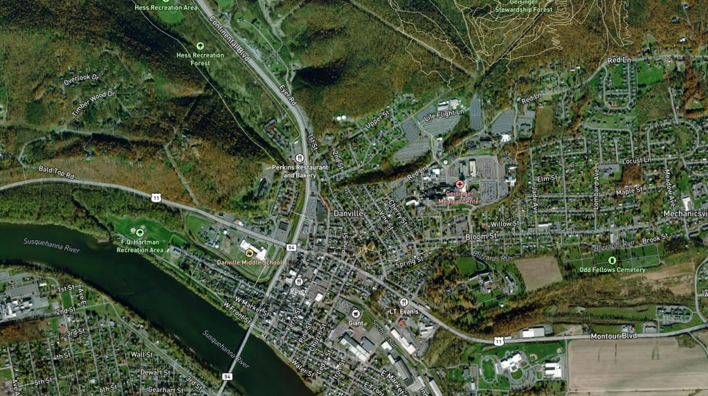 Map of Danville