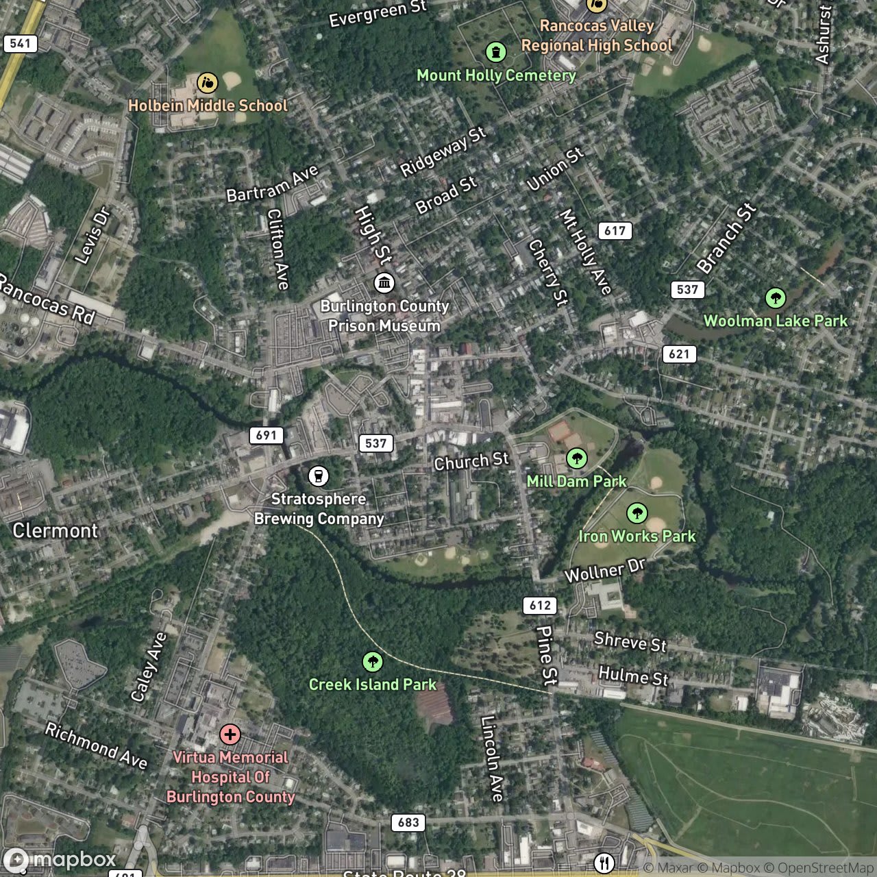 Map of Burlington County