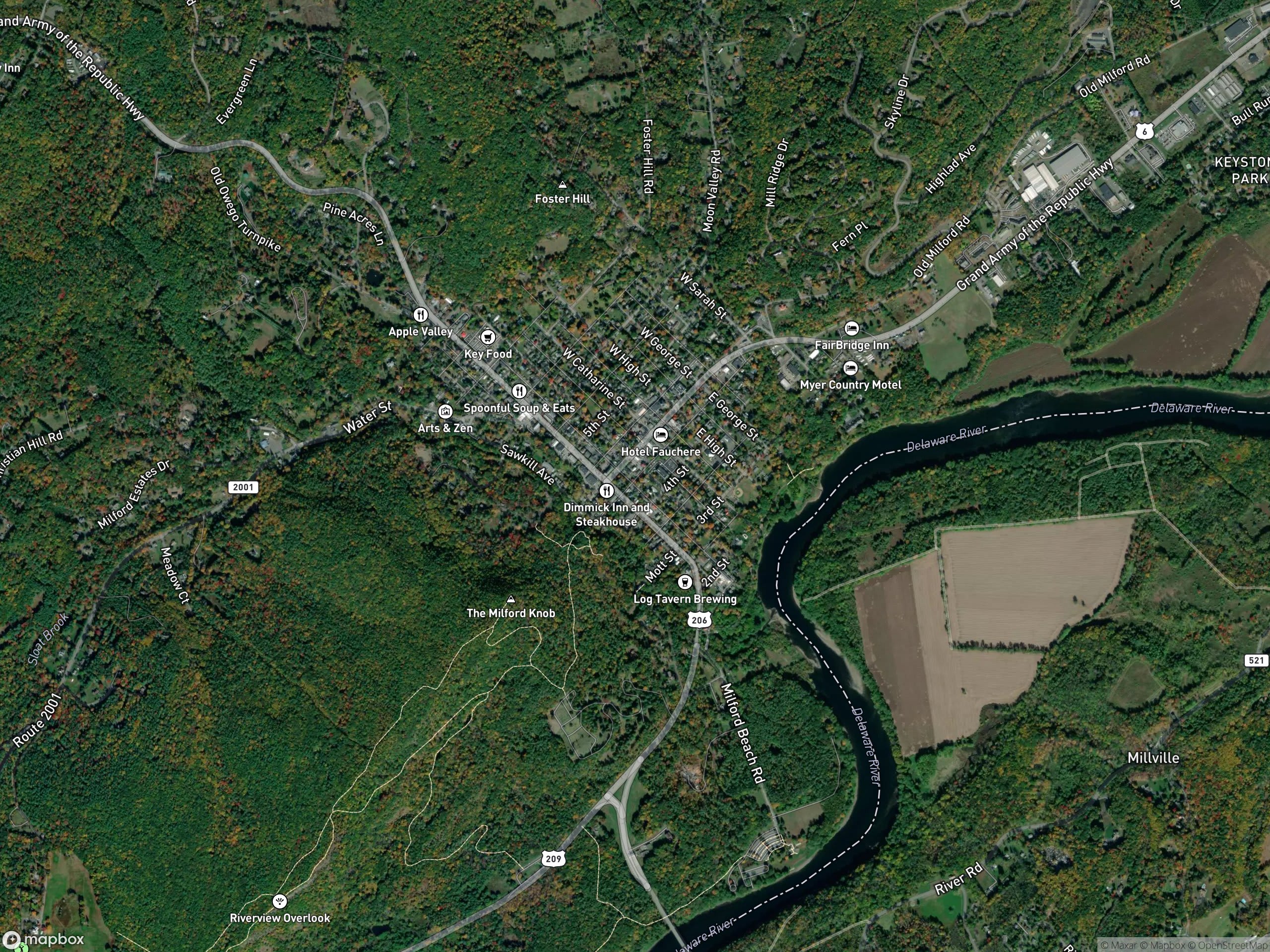 Map of Milford