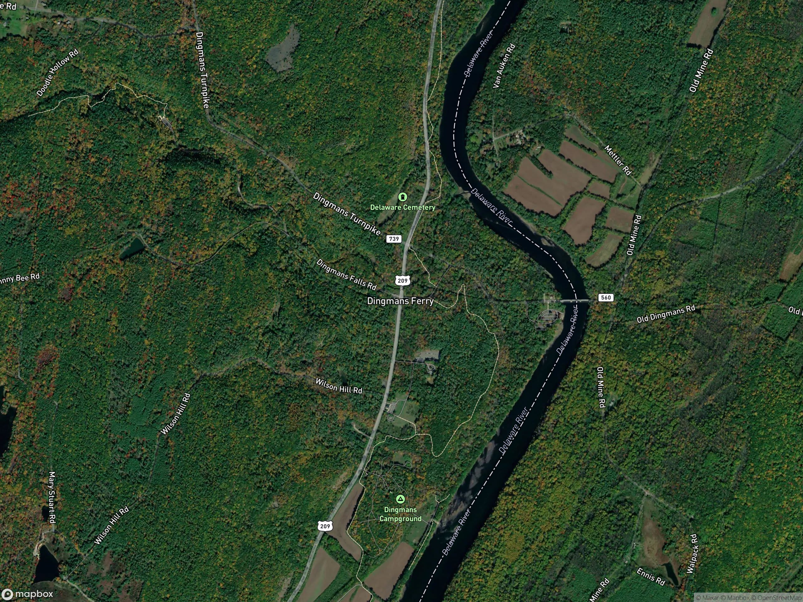Map of Dingmans Ferry