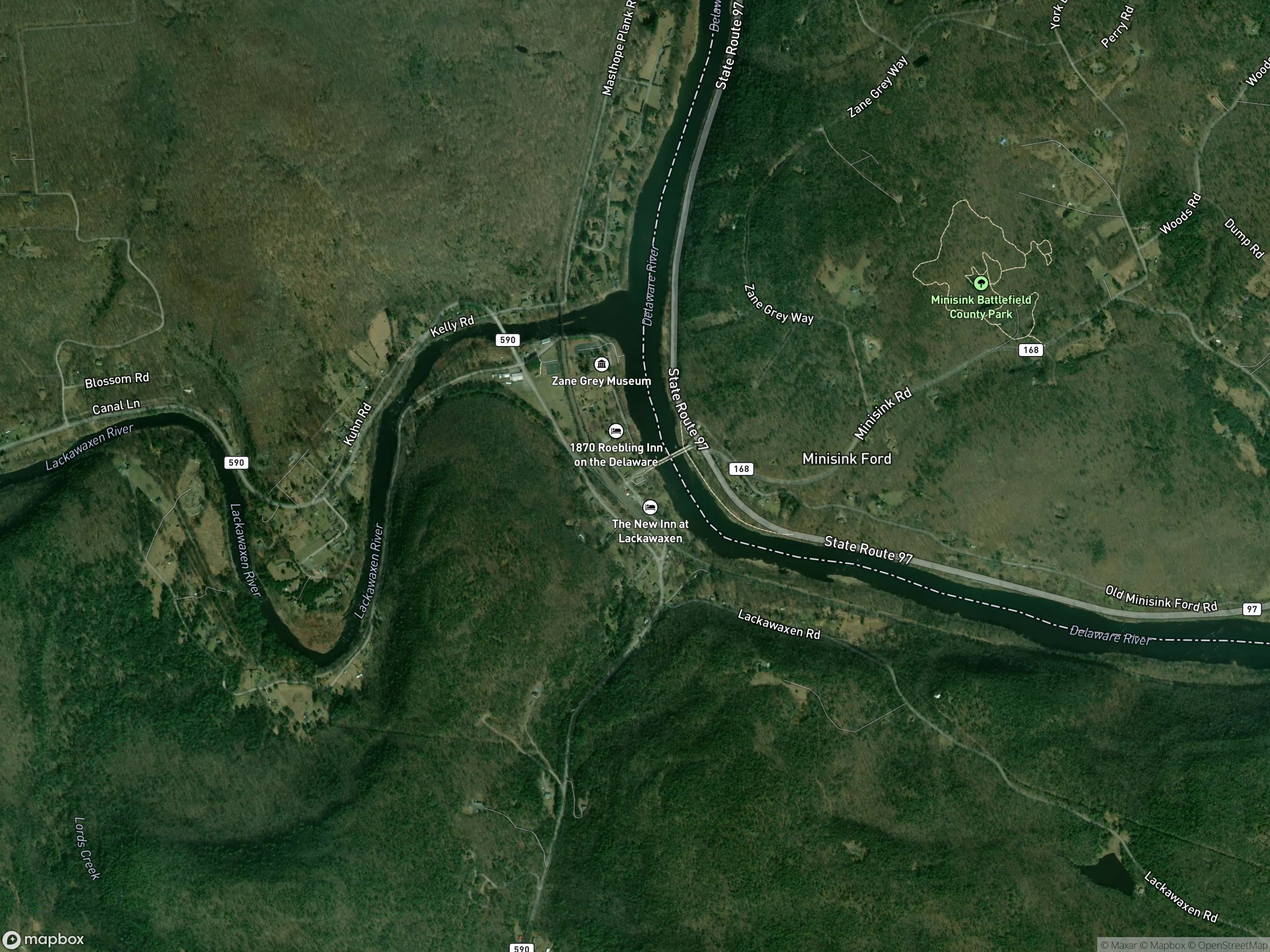 Map of Lackawaxen