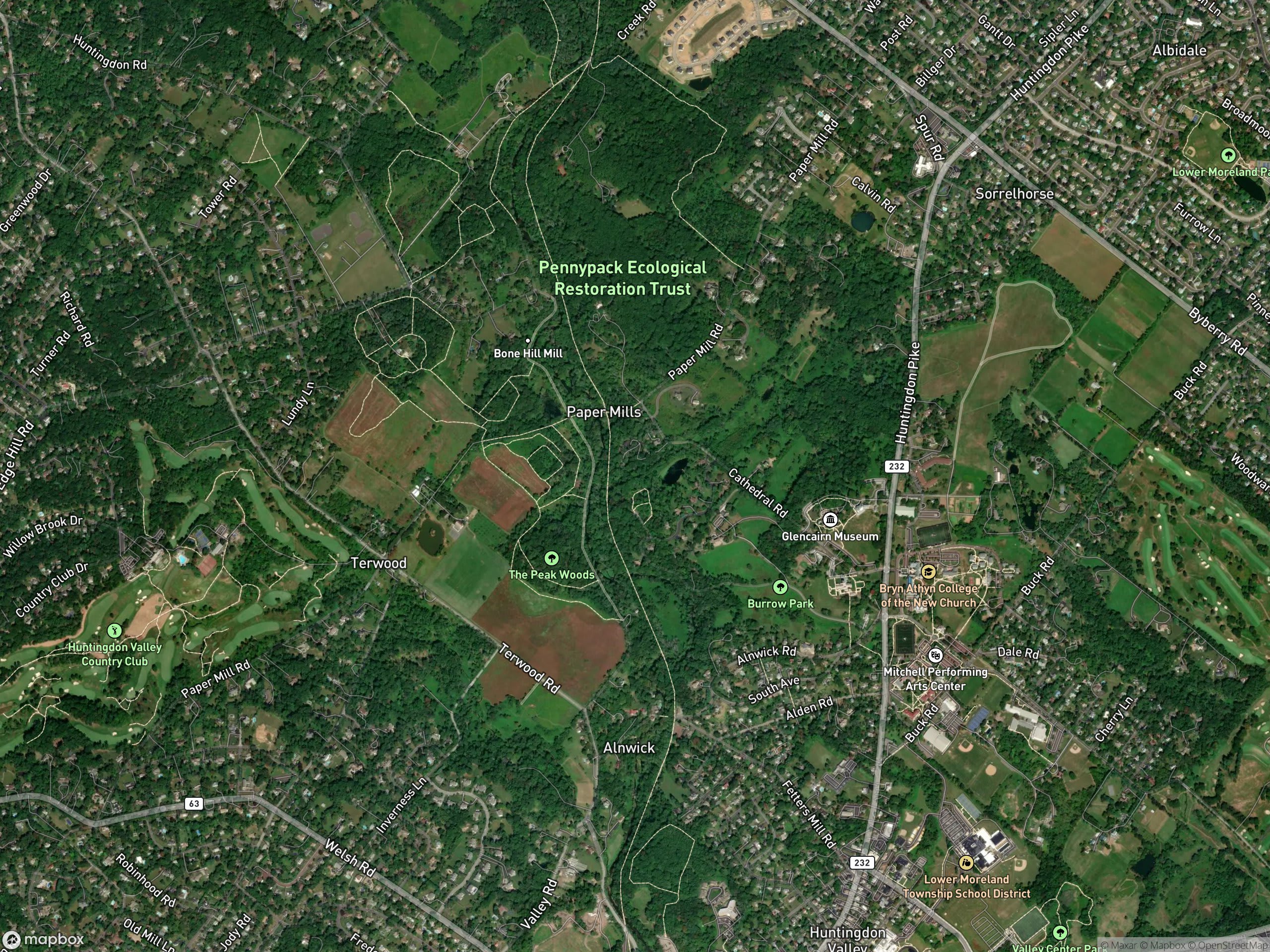 Map of Huntingdon Valley