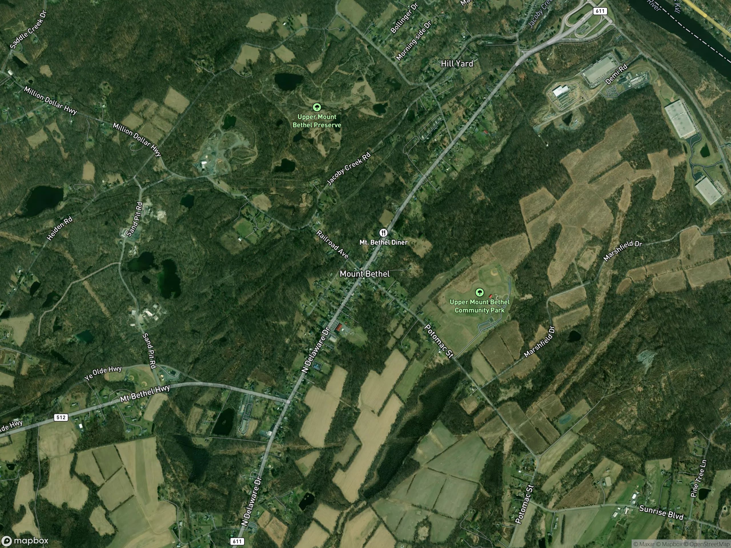 Map of Mount Bethel