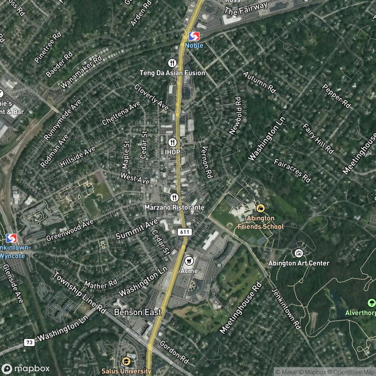 Map of Jenkintown