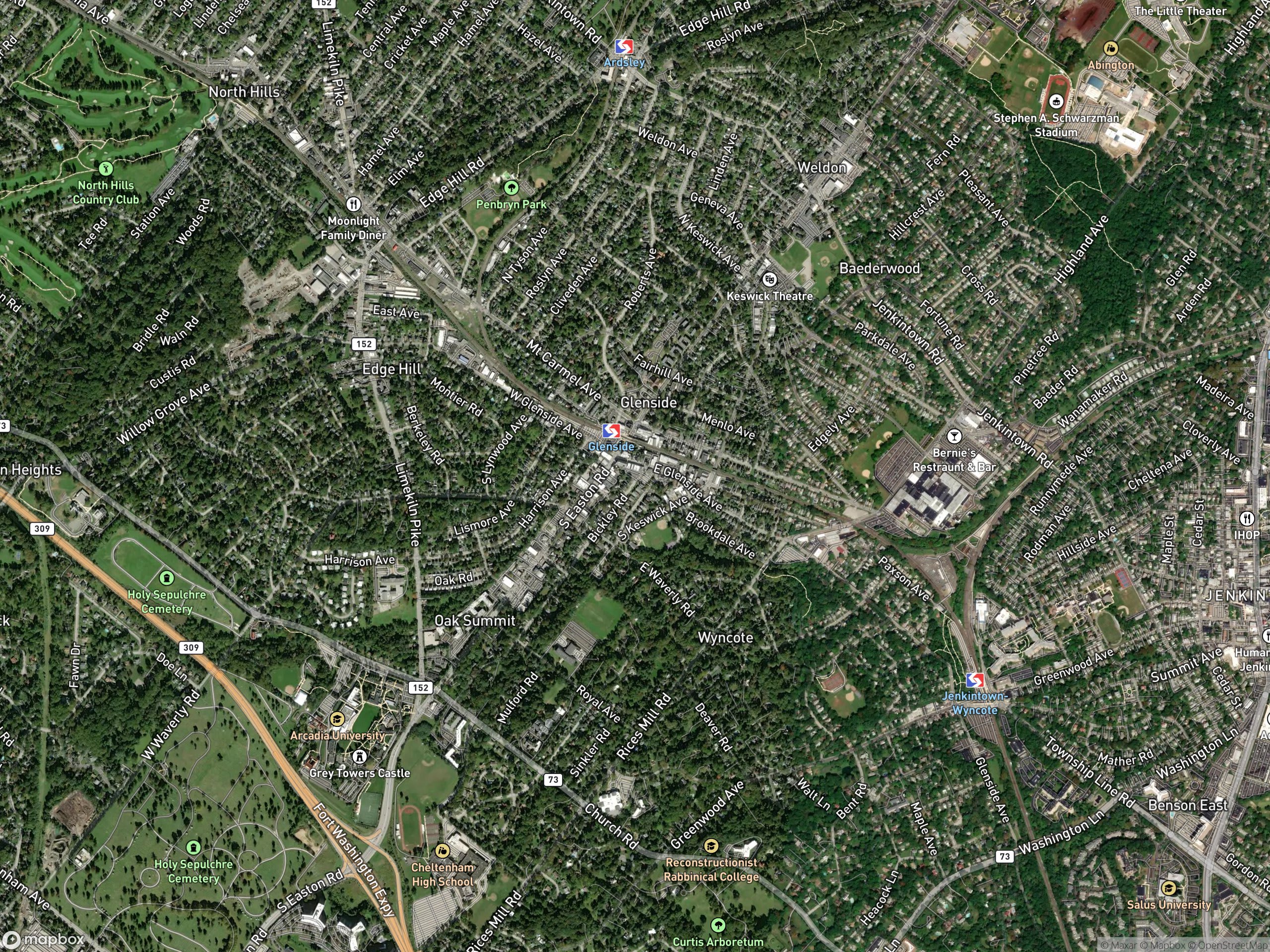 Map of Glenside
