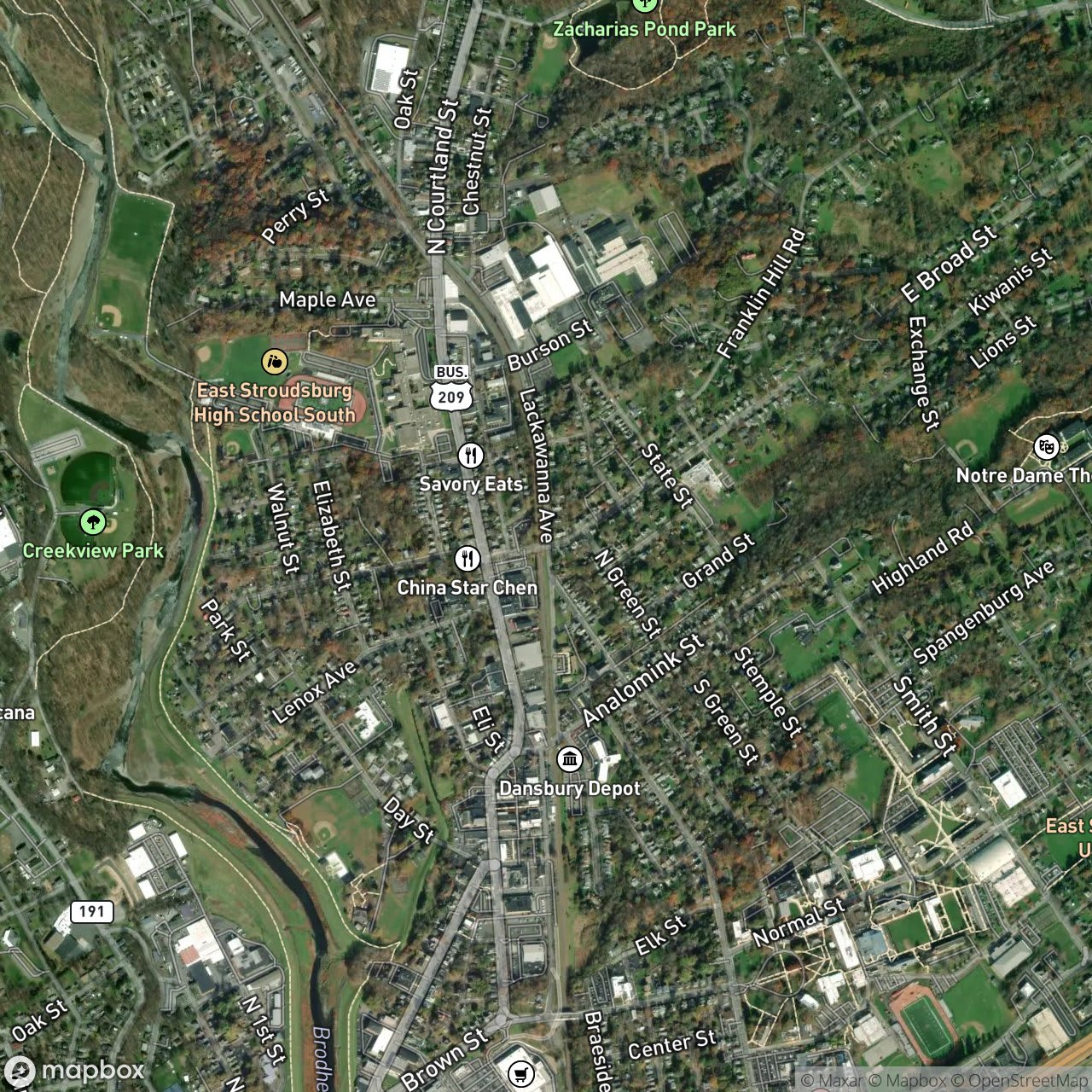 Map of East Stroudsburg