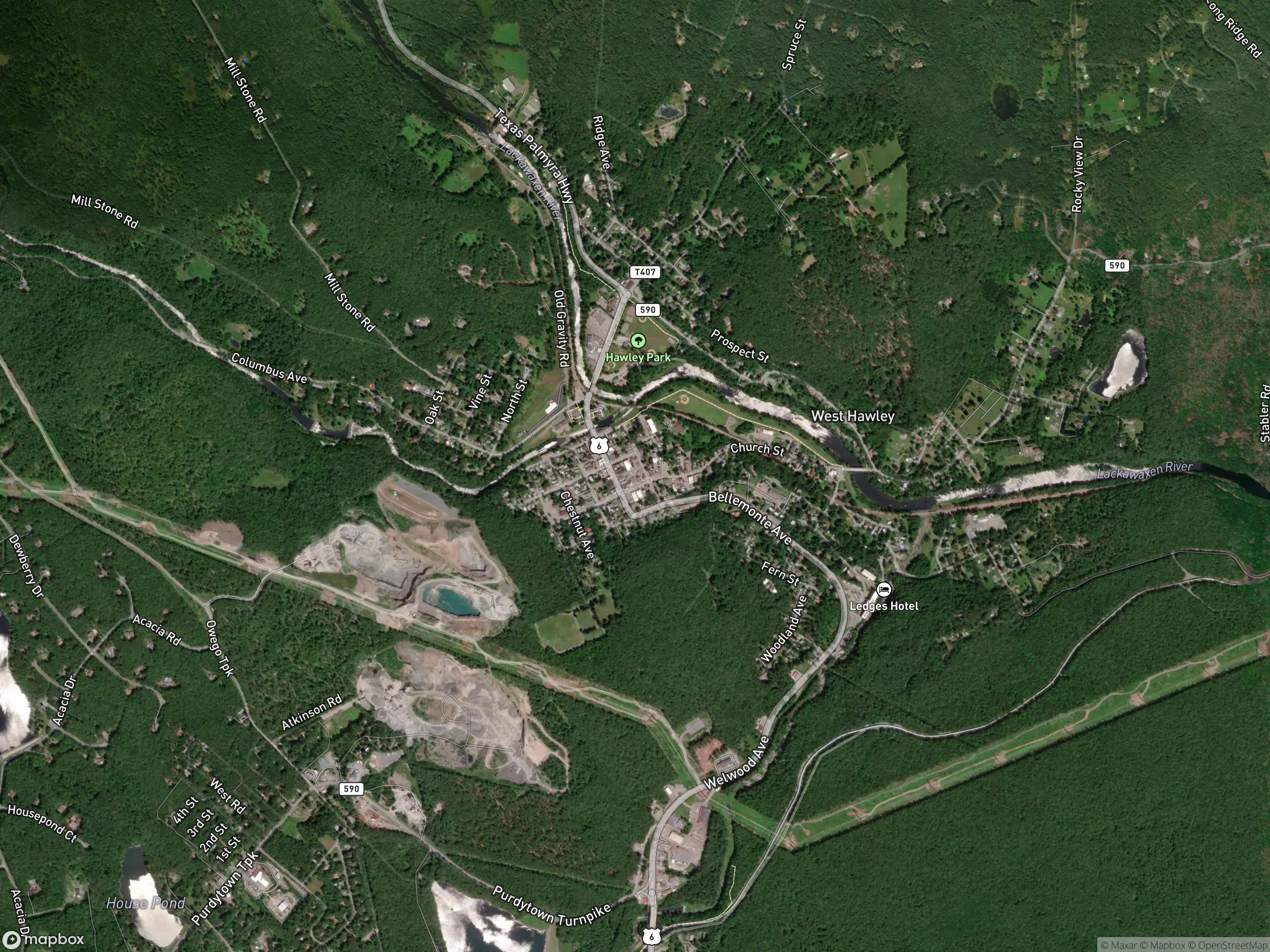 Map of Hawley