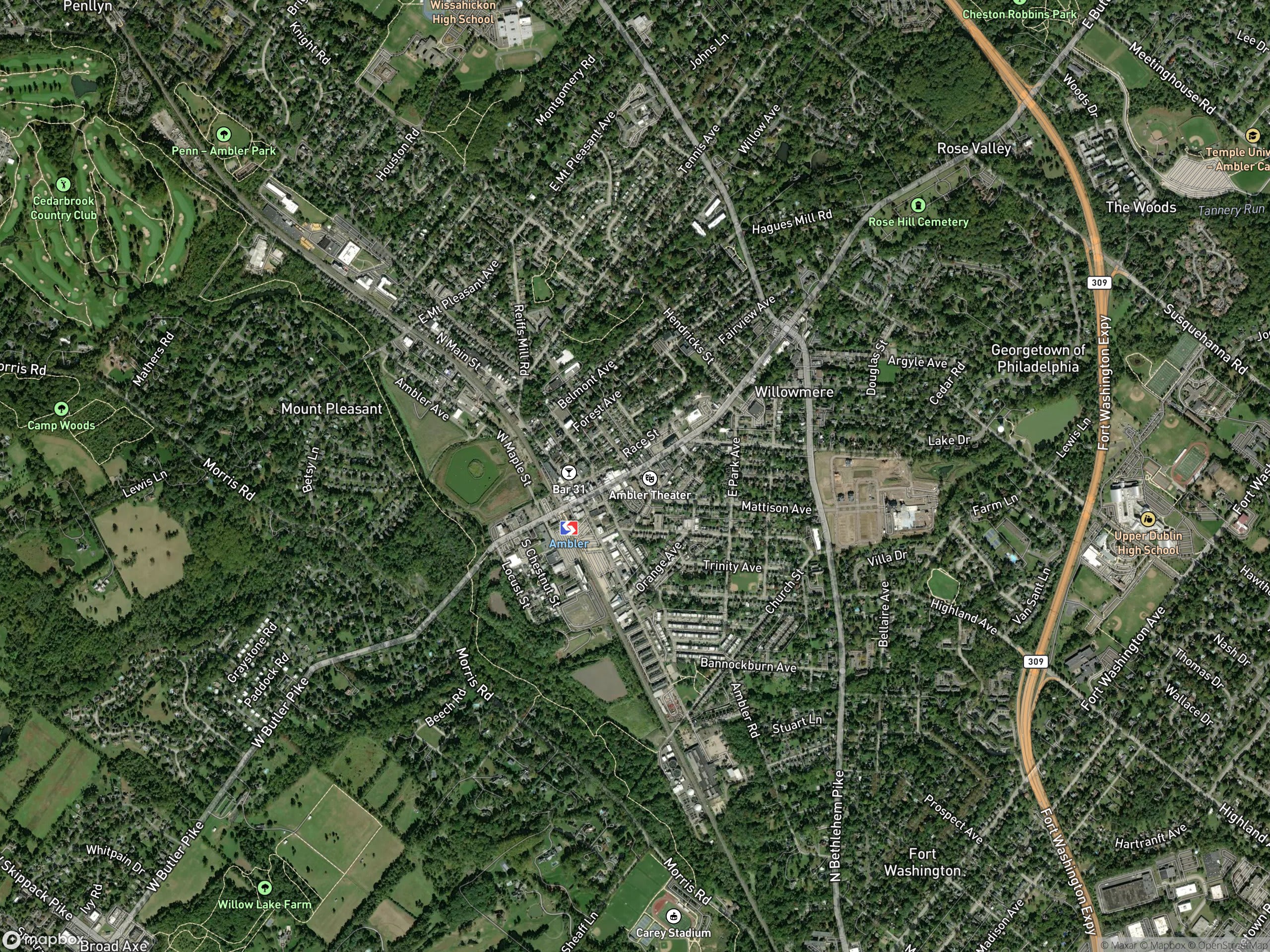 Map of Ambler
