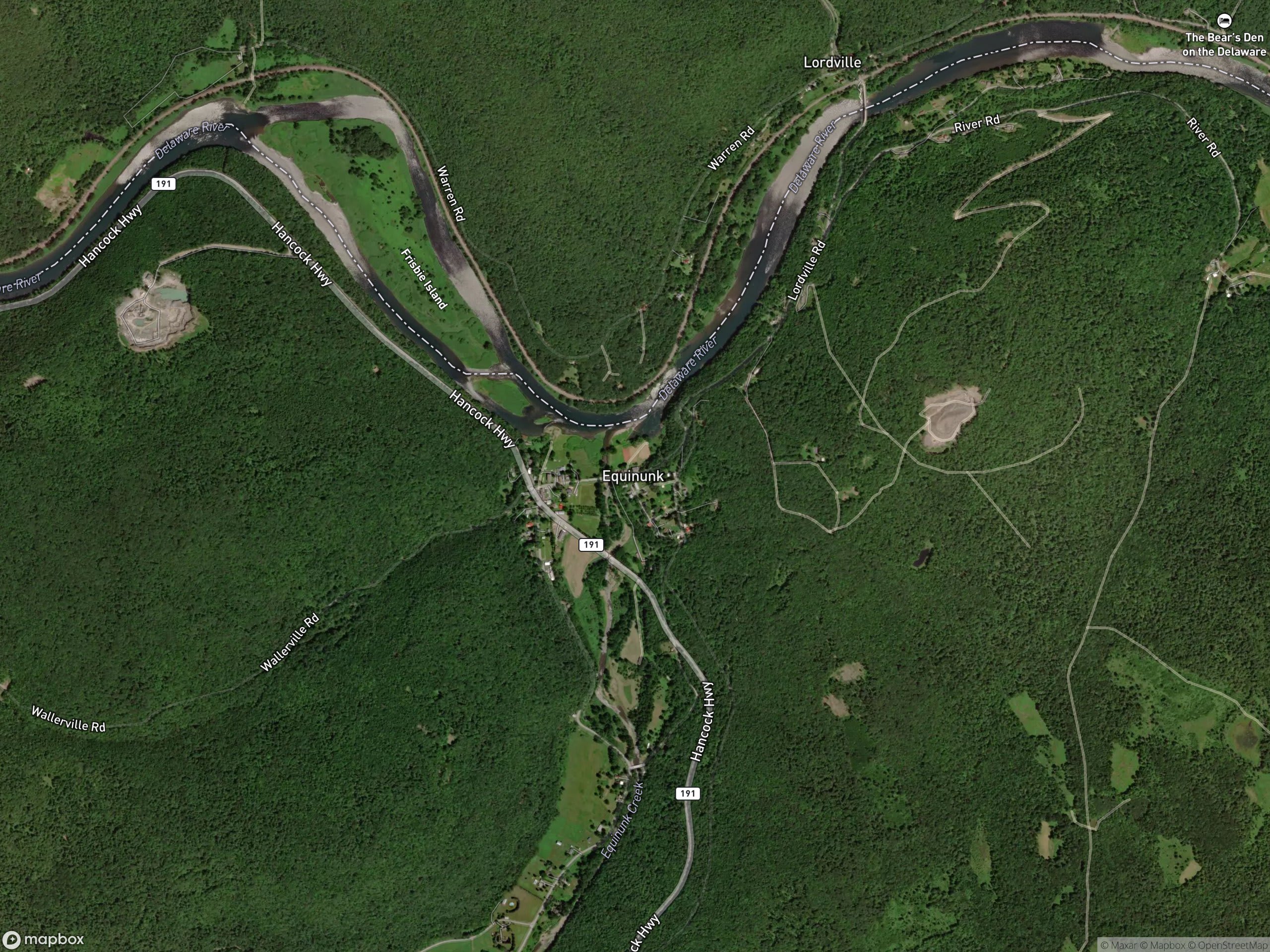 Map of Equinunk