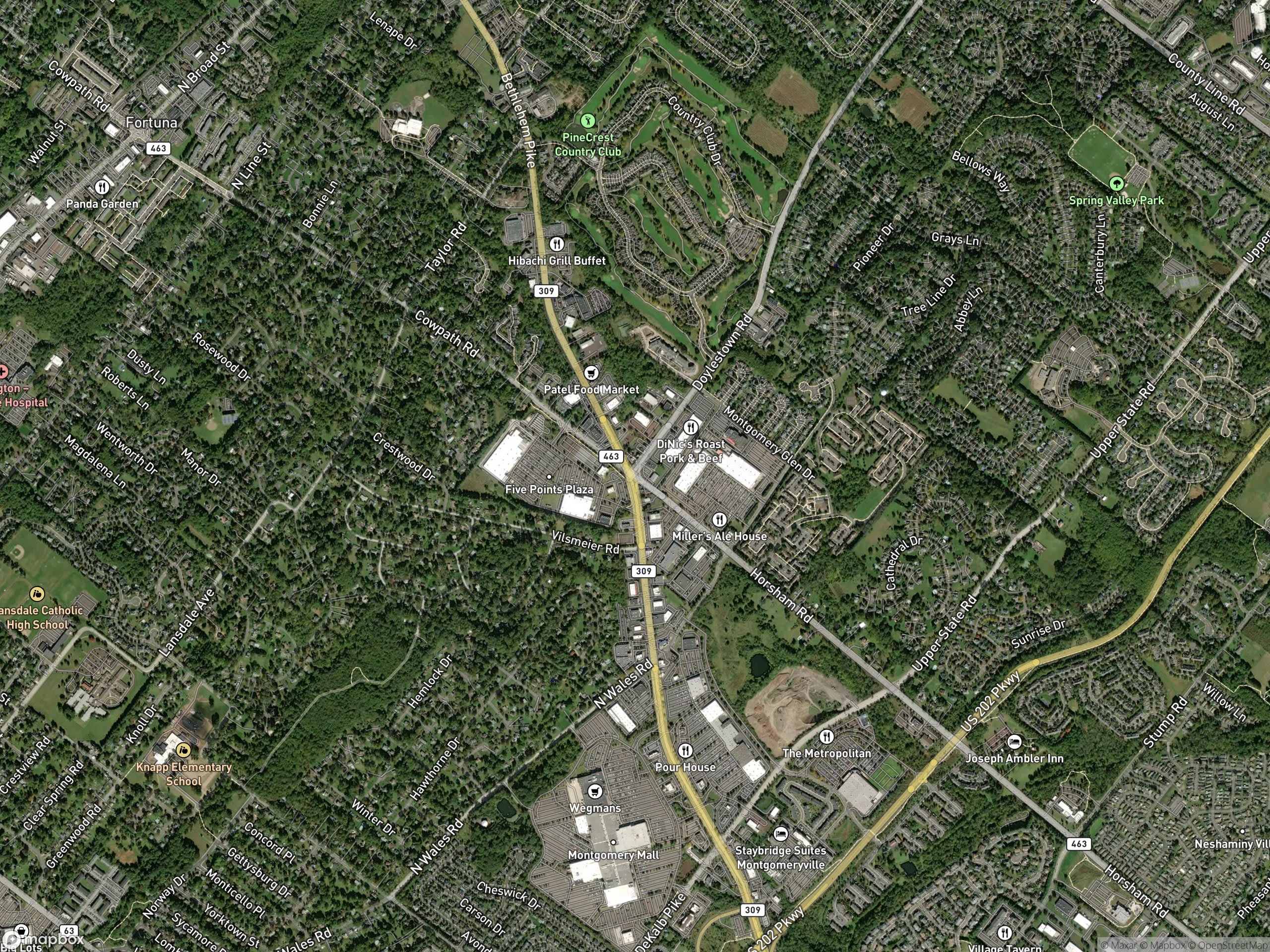 Map of Montgomeryville