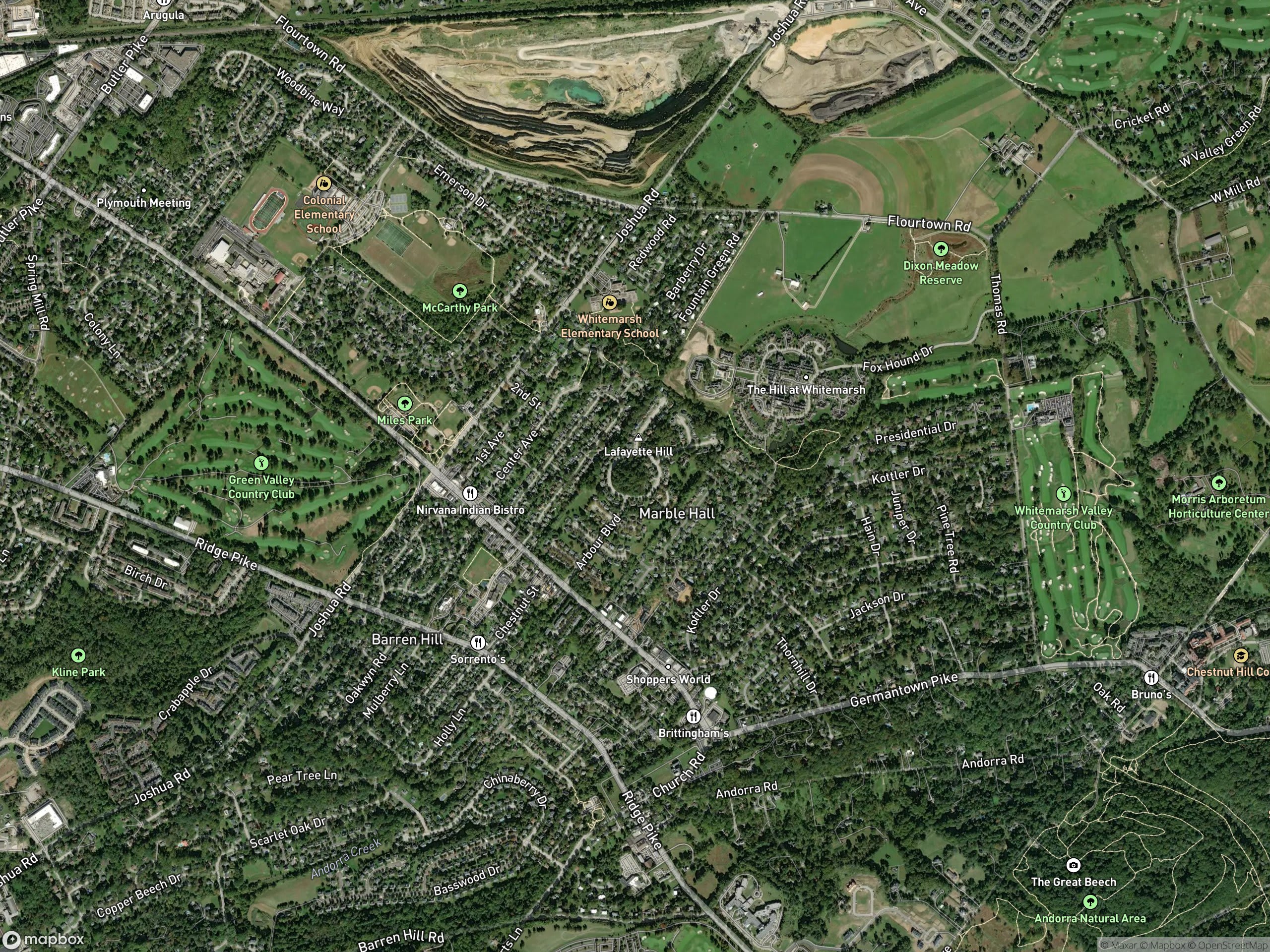 Map of Lafayette Hill