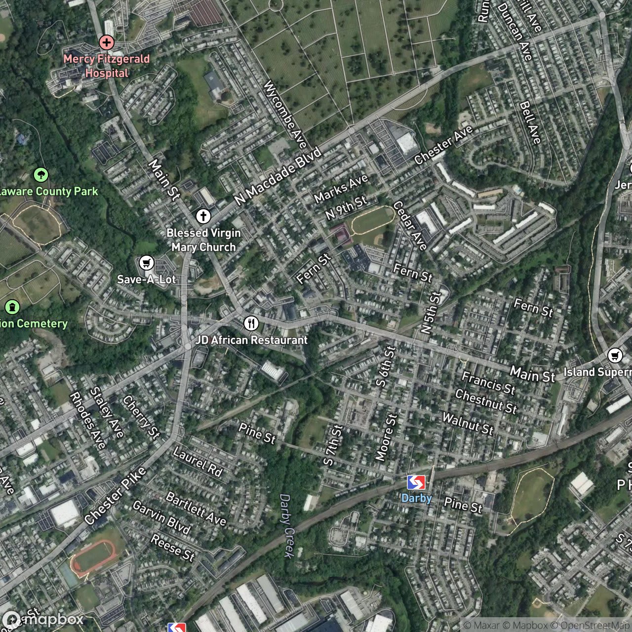 Map of Darby