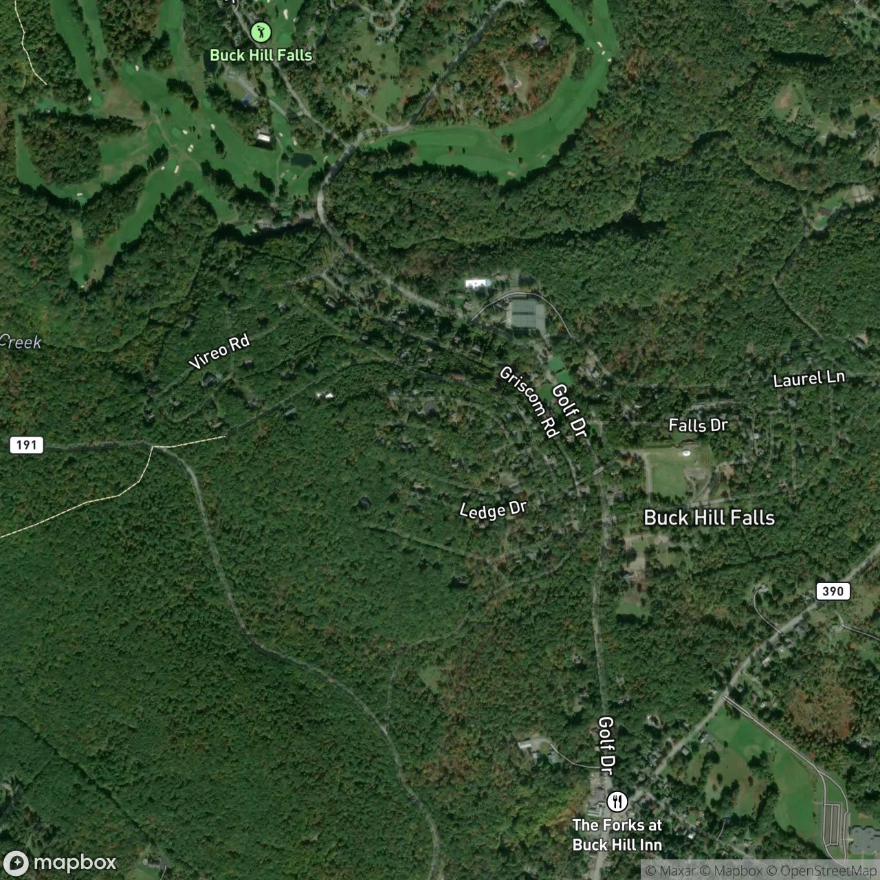 Map of Buck Hill Falls