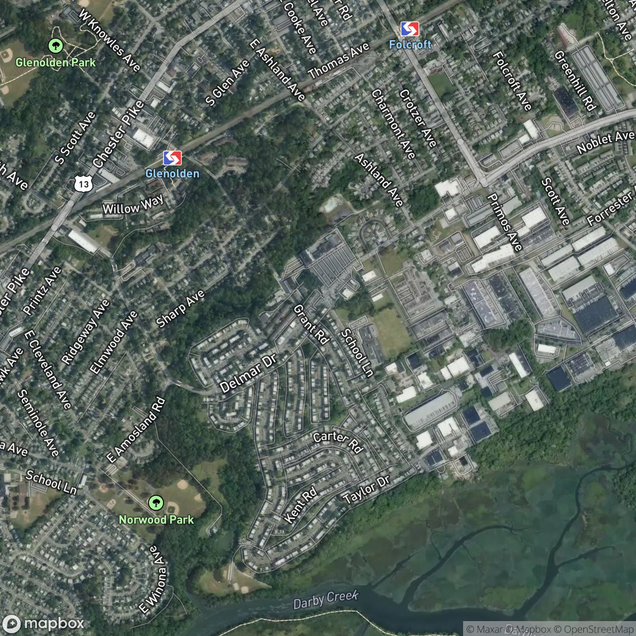 Map of Folcroft