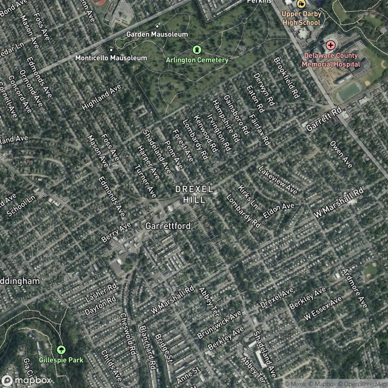 Map of Drexel Hill