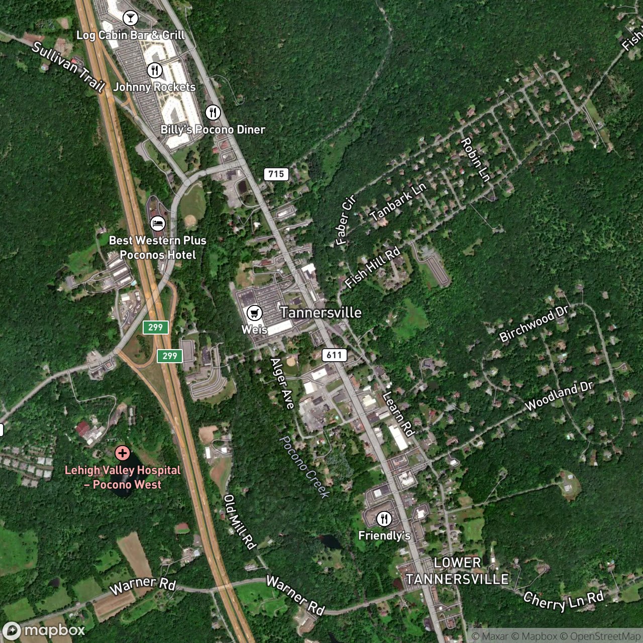 Map of Tannersville