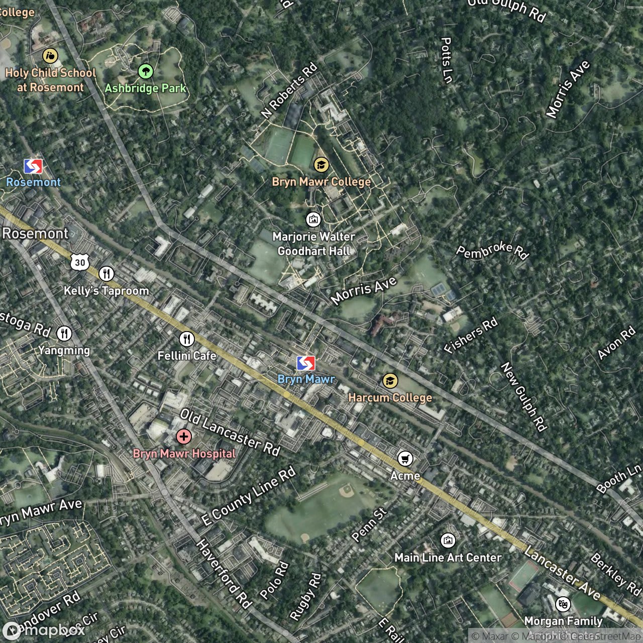 Map of Bryn Mawr