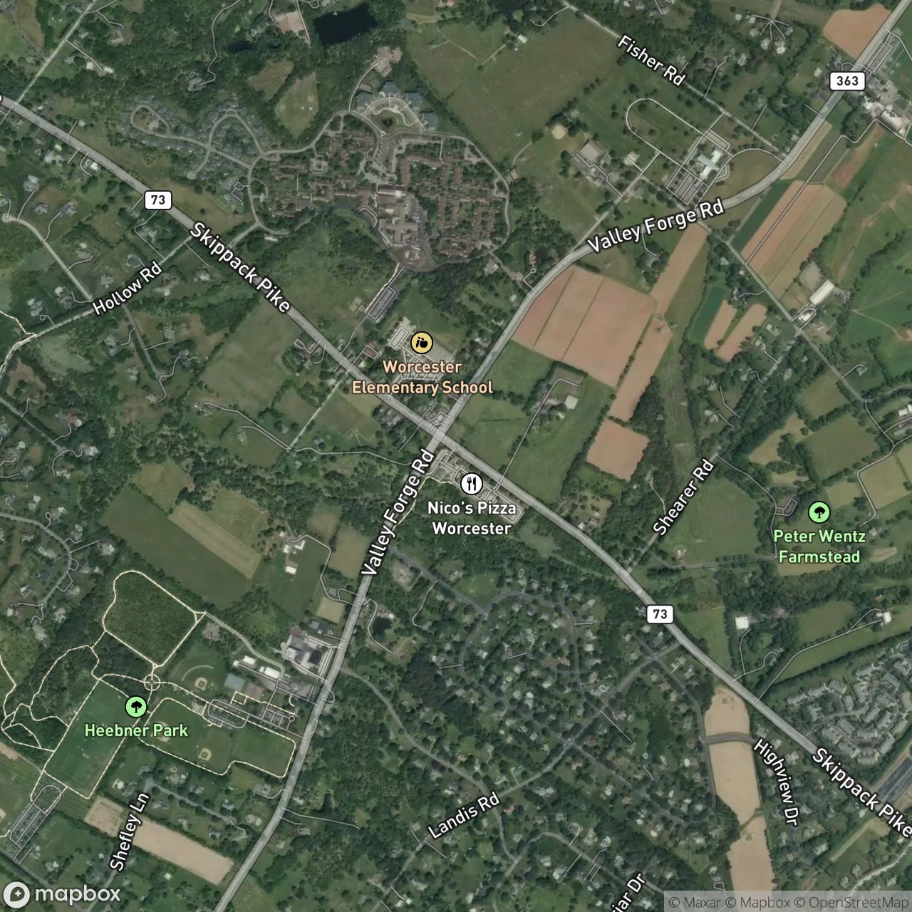 Map of Worcester